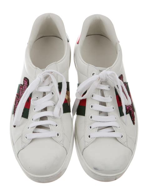 embroidered shoes gucci|embroidered Gucci sneakers.